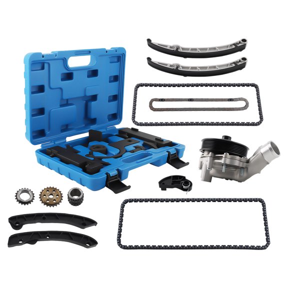 maXpeedingrods Timing Chain Kit with Water Pump Fit for Land Rover LR4 Range Rover 32 Valve 5.0L AJ133 3.0L, Replaces LR012110, LR087162, LR011218, LR051013, LR032048, LR051011