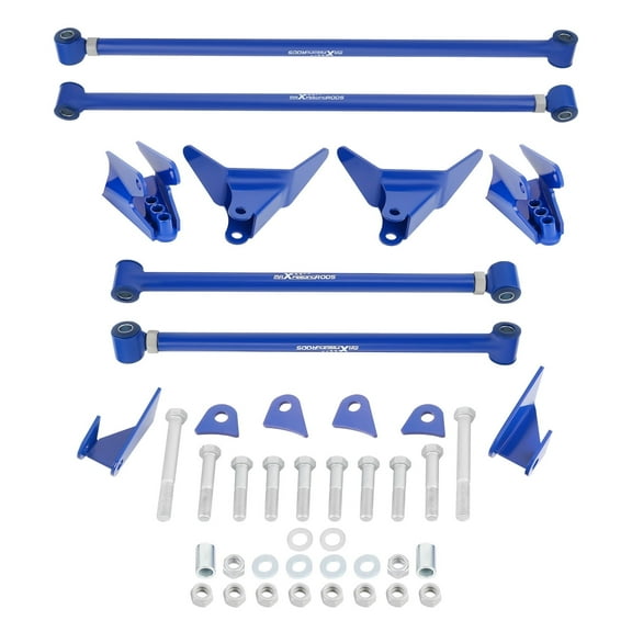 maXpeedingrods Triangulated 4 Link Kit for Chevy S10 Pickup 1994-2004 Rear Suspension 28" Steel Bar for Truck Adjustable
