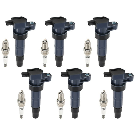 maXpeedingrods UF546 Set of 6 Ignition Coil Pack and Iridium Spark Plugs Fit for Hyundai Sonata Santa, for Kia Optima Sorento Sedona 3.3L 3.5L 3.8L V6 2006-2012, Ignition Coil Kit Replaces UF-546