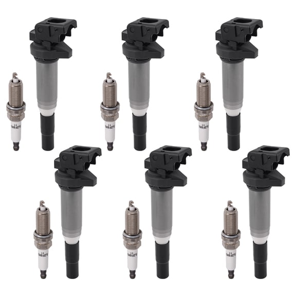 maXpeedingrods UF592 Set of 6 Ignition Coil Pack and Iridium Spark Plugs Fit for BMW 128i 325xi 330i 330xi 525xi 528i X3 X5 Z4 3.0L L6 2006-2013, Ignition Coil Kit Replaces 12138647689 0221504470