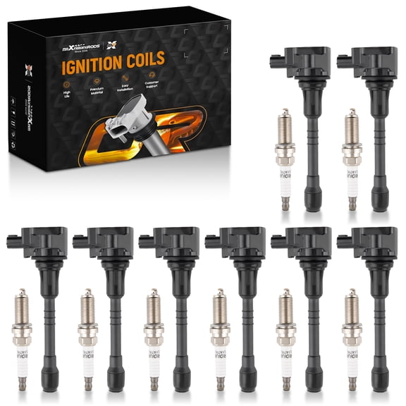 maXpeedingrods UF677 Set of 8 Ignition Coil Pack and Iridium Spark Plugs Fit for Infiniti QX56 QX80 for Nissan Armada V8 5.6L 2011-2020, Ignition Coil Kit Replaces UF650 224481LA0A