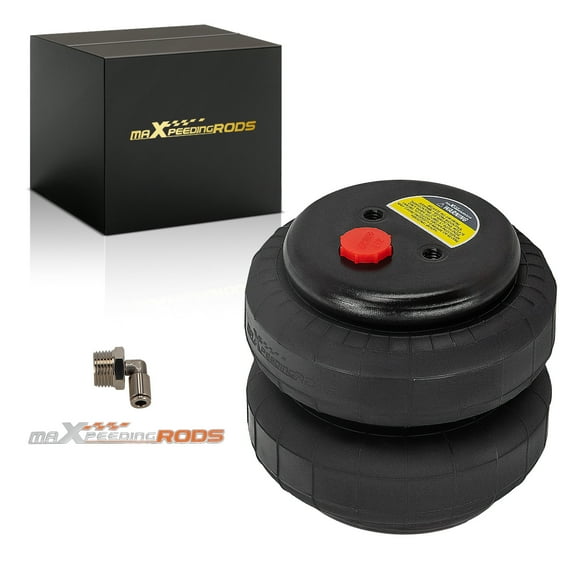 maXpeedingrods Universal Air Suspension Spring Double Bellow Standard 2500 lb 1/2"npt Heavy Duty Single Port for Trucks