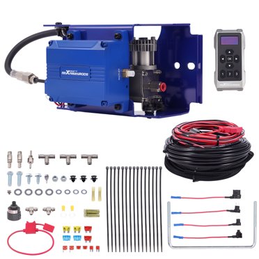 Universal On-Board Air Compressor System For Truck Air Bags With Control Panel & Gauge