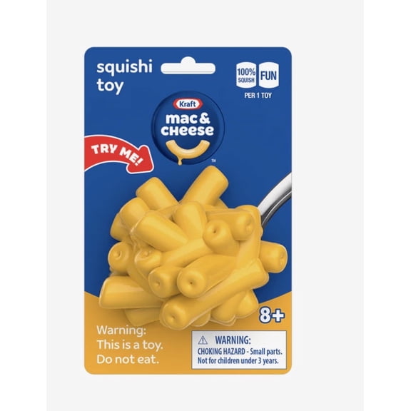 mac and cheese stress reliever , fidget , sensory squishi