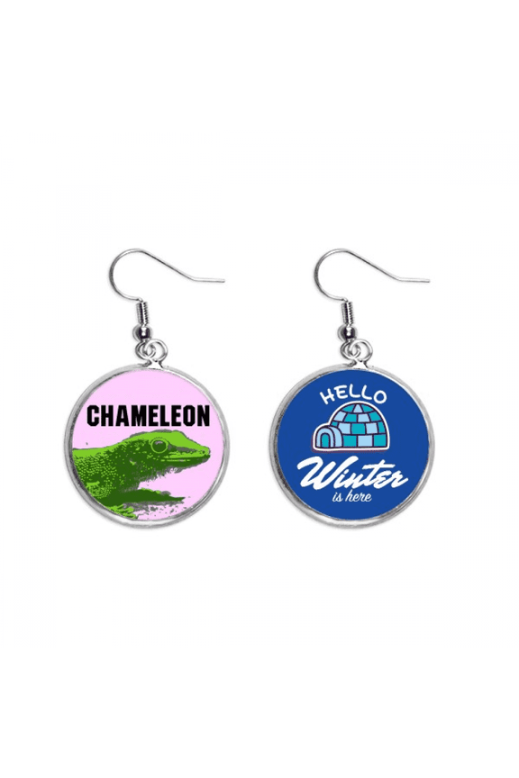 madagascar afchameleon dangle drop winter ice earring jewelry