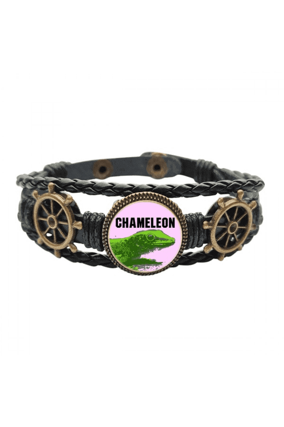 madagascar afchameleon leather braided ocean bracelet wristband