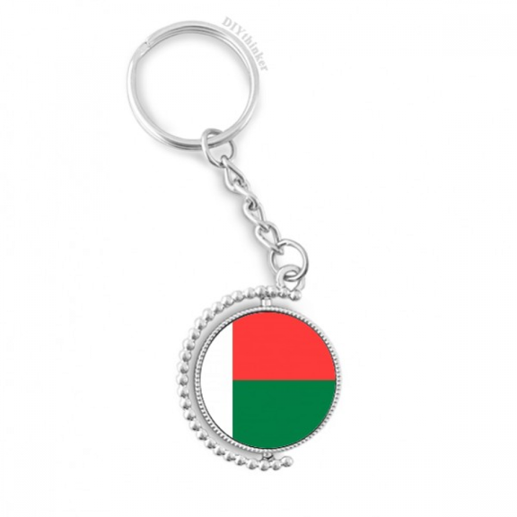 madagascar national flag afcountry rotatable keyholder disc accessories chain clip