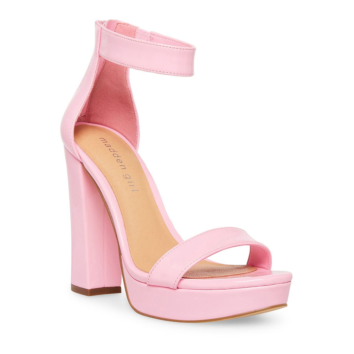 madden girl Siren Women's Platform High block heel Dress Sandals Pink 9