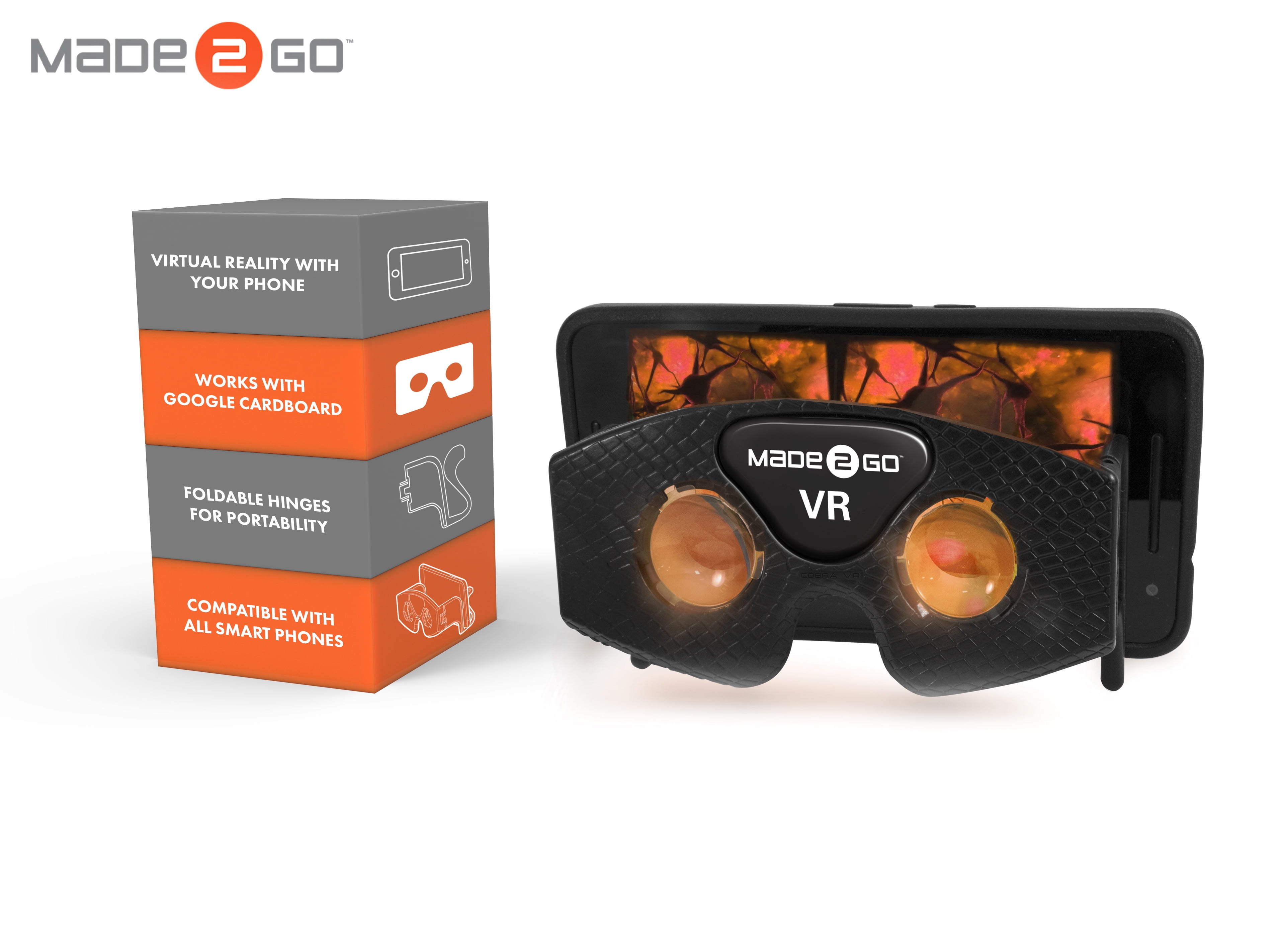 Cobra VR Virtual Reality Viewer by Handstands Works W/Google Cardboard Apps