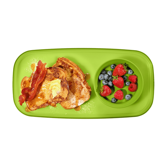 madesmart Appetizer Tray, Sturdy BPA-Free Plastic, Ideal for Parties, Snacks & Small Bites, Translucent Lime