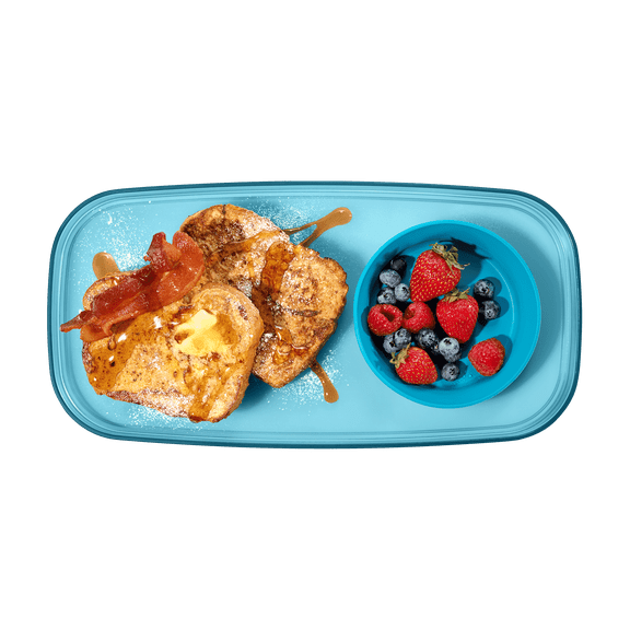 madesmart Appetizer Tray, Sturdy BPA-Free Plastic, Ideal for Parties, Snacks & Small Bites, Translucent Turquoise