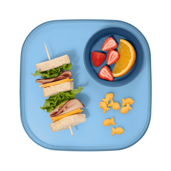 madesmart Dinner Plate, Durable BPA-Free Plastic, Lightweight & Reusable for Everyday Dining, Translucent Cloud