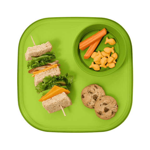 madesmart Dinner Plate, Durable BPA-Free Plastic, Lightweight & Reusable for Everyday Dining, Translucent Lime