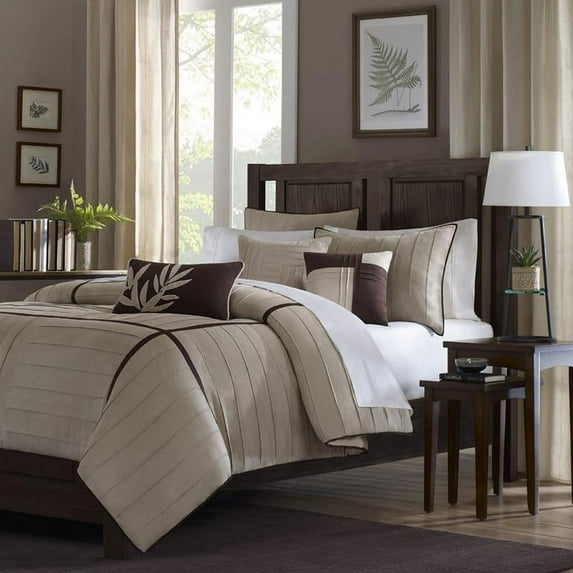 madison park dune 6-pc. pintuck duvet cover set