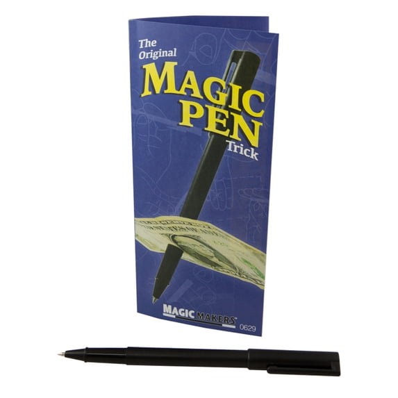 magic makers pen trick, original, easy pen thru dollar bill penetrating trick