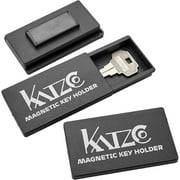 3-Pack Magnetic Key Lock Box by Katzco - Hide a Spare Key - 1.25 x 2.75 in Strong Magnet Case for Car, Home, Outdoor Use - Discreet Storage for Emergency Access - Black
