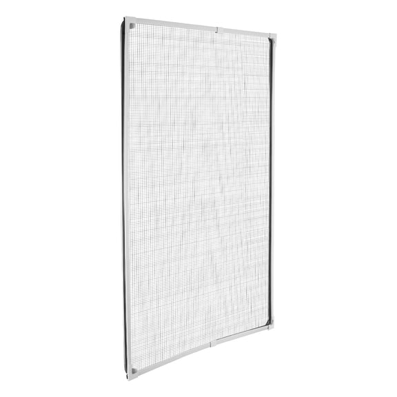 magnetism screen, 58.27 x 39.17 inch PVC fiberglass mesh, white frame with black magnetism strips and wind clips, no drilling required, easy to install in house windows