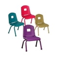 thumbnail image 1 of mahar manufacturing 12chrb-ta-bm split bucket chair with brushed metal and tan frame, 12 in., 1 of 1