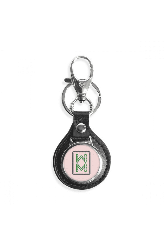 mahjong bar 8 tiles pattern key link chain keyholder finder hook metal