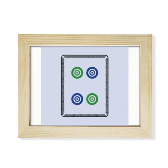 mahjong dots 4 tile pattern desktop photo frame picture art decoration painting 6x8 inch