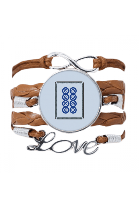 mahjong dots 8 tile pattern bracelet love chain ornament wristband
