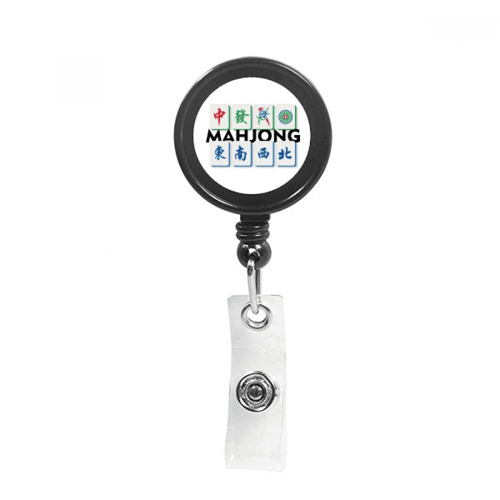 mahjong frich pheasant Retractable Keychain Badge Holder ID Badge