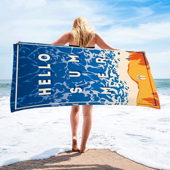 Hwkond Beach Towels Microfiber Beach Towel Super Lightweight Colorful Bath Towel Sandproof Beach Blanket Multi-Purpose Towel For Travel Swimming Pool 30x60 Inch on Clearance