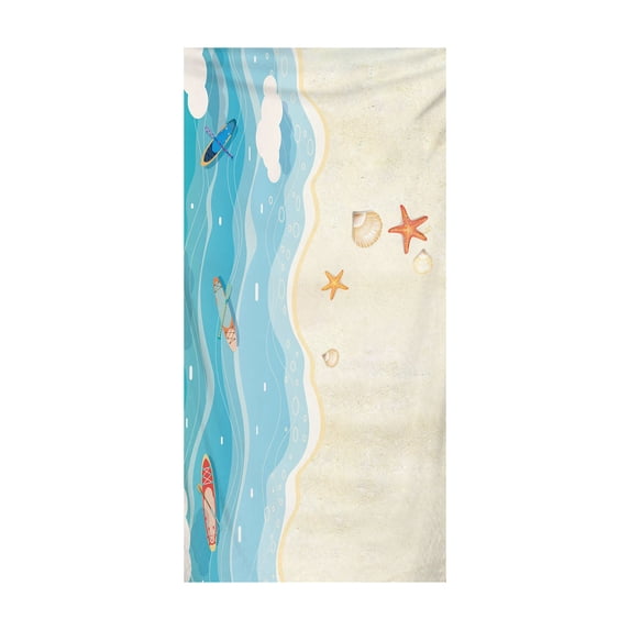 Hwkond Beach Towels Quick Dry Bath Towel Beach Towel Microfiber Double Sided Fleece Single Sided Print Swimming Towel Spa Bathrobe Beach Towel on Clearance