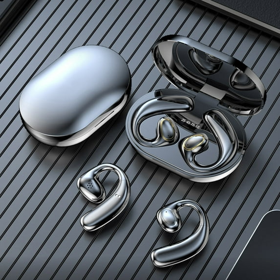 Hwkond Bluetooth Headphones Wireless Earbuds Bluetooth 5.3 Non In Ear Directional Sound Transmission Ultra Long Battery Life Ear Mounted Wireless Earphones on Clearance