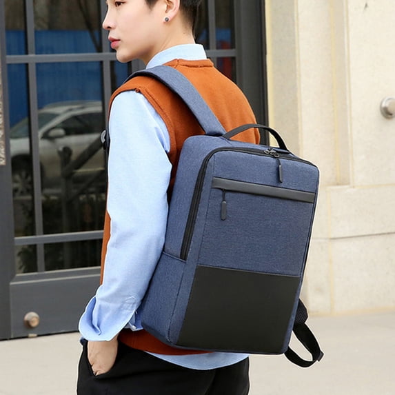 maho Business Backpack, Bag For Travel Flight Fits 15.6 Inch Laptop With USB Charging Port Blue on Clearance