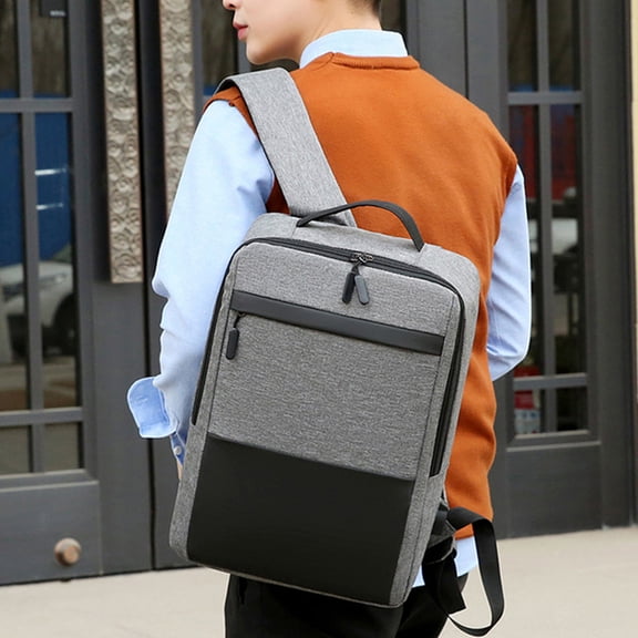 maho Business Backpack, Bag For Travel Flight Fits 15.6 Inch Laptop With USB Charging Port Gray on Clearance