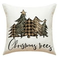 thumbnail image 1 of maho Christmas Pillows Christmas Print PillowCase Linen Sofa Cushion Cover Home Decor Cushion Cover Family Pillowcase, 1 of 2