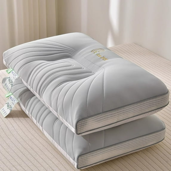 maho Cool Feeling Soft Pillow with A Middle And Low Pillow Core Of 48x74cm Neck Protection Pillow for Household Use for Adults without Collapsing