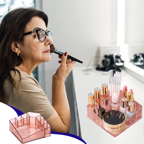 maho Cosmetic Organizer To Easily Organize Your Cosmetics Jewelry And Hair Accessories For An Elegant Look On Your Bathroom Counter Or Vanity Red on Clearance