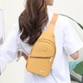 thumbnail image 1 of maho Fashionable Embroidery Diamond Shoulder Crossbody Bag Large Capacity Watertight Backpack With Data Hole Yellow on Clearance, 1 of 8