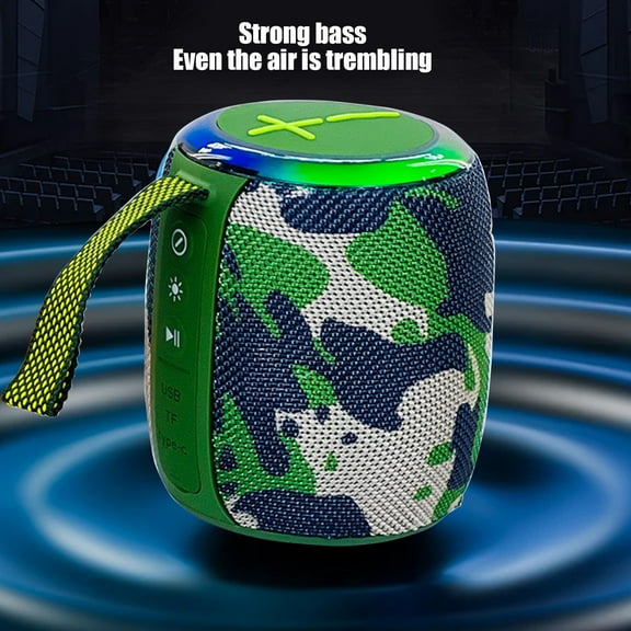 maho Mini Portable Bluetooth Speaker Pendant Speaker Perfect Companion for Cycling Hiking with Colorful Lights Card Slot and Wireless Functionality Ideal Backpack Accessory