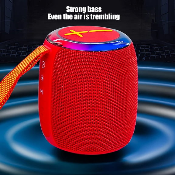 maho Mini Portable Bluetooth Speaker Pendant Speaker Perfect Companion for Cycling Hiking with Colorful Lights Card Slot and Wireless Functionality Ideal Backpack Accessory