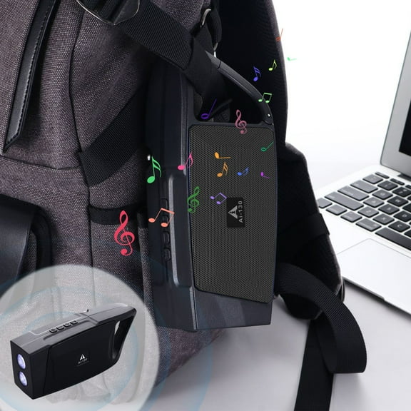 maho Outdoor Mini Portable Bluetooth Speaker Backpack Hook Solar Card Insertion Speaker Radio Portable Flashlight and Sound System