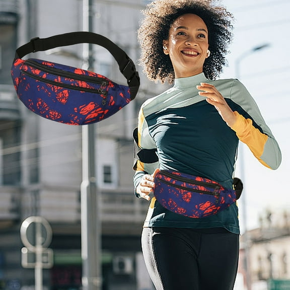 maho Running Belt Waist Bag For Women And Men Exercise Running Waist Bag With Foldable Water Bottle Adjustable Running Bag Phone Accesso Red on Clearance