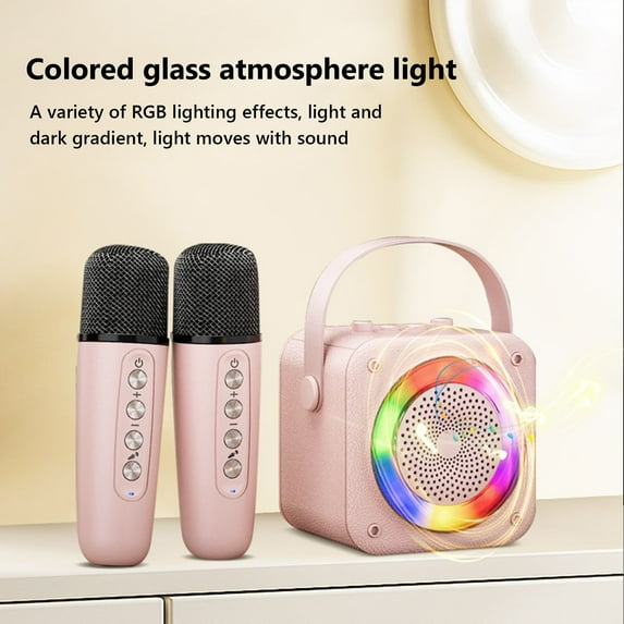Hwkond Speakers Bluetooth Wireless Microphone Microphone Audio Bluetooth Wireless Small Speaker Children's Family Karaoke On Clearance