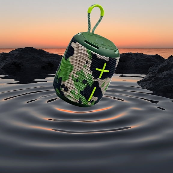 maho Speakers with Light,Bluetooth Pendant Speaker Perfect Companion for Cycling Hiking with Colorful Lights Card Slot and Wireless Functionality Ideal Backpack Accessory