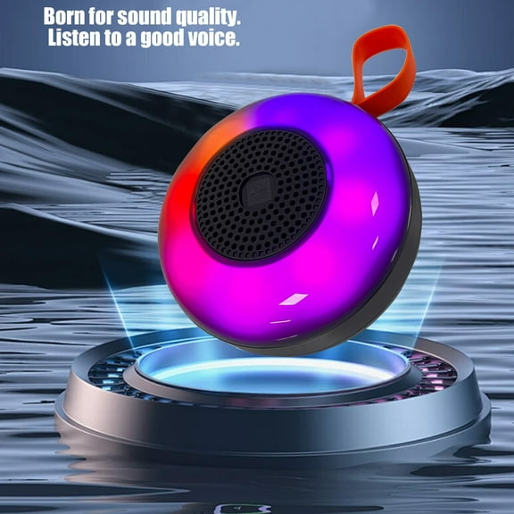 maho Speakers with Light,Bluetooth Pendant Speaker Perfect Companion for Cycling Hiking with Colorful Lights Card Slot and Wireless Functionality Ideal Backpack Accessory