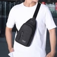 thumbnail image 1 of maho Strap Bag Crossbody Backpack With USB Hole With Headphone Hole Strap Backpack Hiking Backpack Multipurpose Crossbody Chest Bag Black on Clearance, 1 of 8