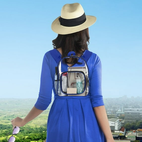 maho Transparent Handbag Transparent Bag Portable Fashionable Women's Shoulder Bag Storage Bag Blue on Clearance