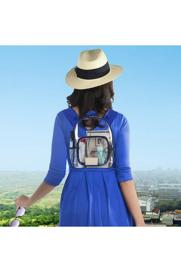 maho Transparent Handbag Transparent Bag Portable Fashionable Women's Shoulder Bag Storage Bag Blue on Clearance