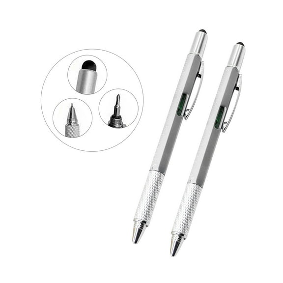 Hwkond Uniball Pen 6 In 1 Multifunctional Screwdriver Tool Caliper Level Scale Ball Point Pen 10ml on Clearance