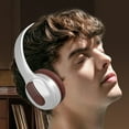 thumbnail image 1 of Hwkond Wireless Earbuds Wireless Bluetooth Headphones Over Ear With RGB Light And Mic 8 Hours Of Use Foldable Headset on Clearance, 1 of 9