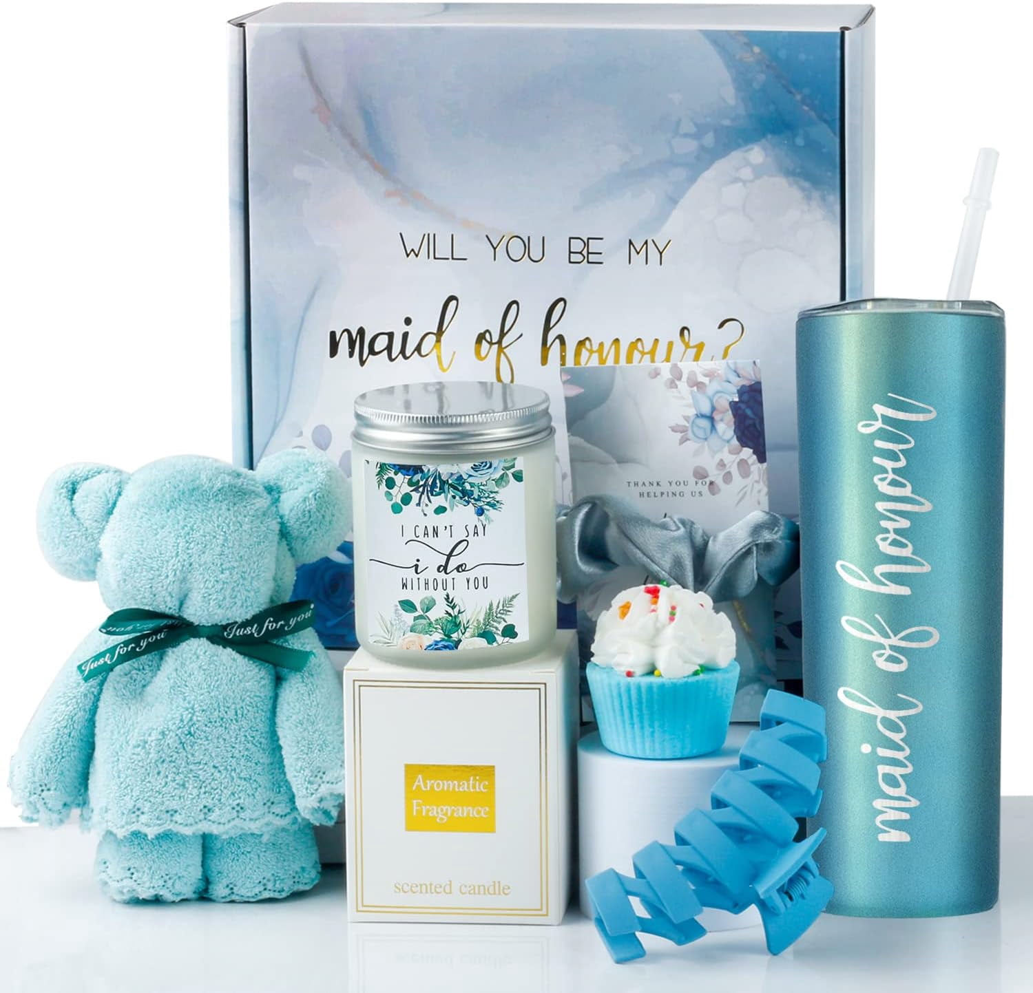 Maid Of Honor Proposal Gift Set – 20 Oz Stainless Steel Wine Tumbler & Box | Perfect Bridal Party Ask