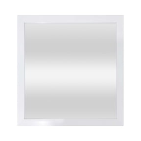 Mainstays 16" x 16" White Wall Mirror for Bathroom and Living Room