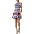 thumbnail image 1 of maison Jules Womens Brenden A-line Fit & Flare Dress, Blue, X-Large, 1 of 2